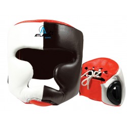 Professional Head Guards High Quality Leather White/Black/Red