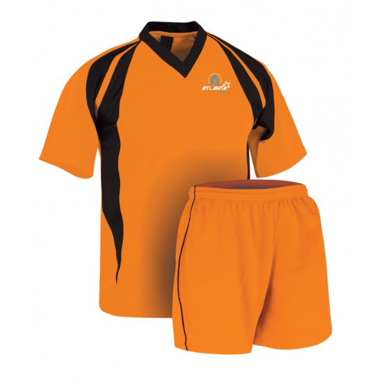 Customize High Quality Soccer Uniform Orange and Black